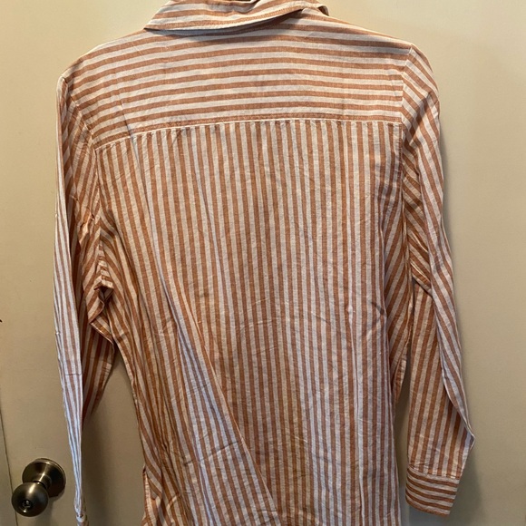 Rachel Hollis Ltd. Striped Button Front Blouse - Picture 2 of 4